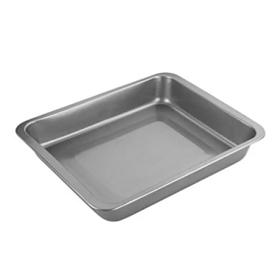 Abbildung von Chef Aid Bratblech, antihaftend, Stahl, misst 34 x 22 5 cm, mit tiefen Seiten als perfektes Bratblech