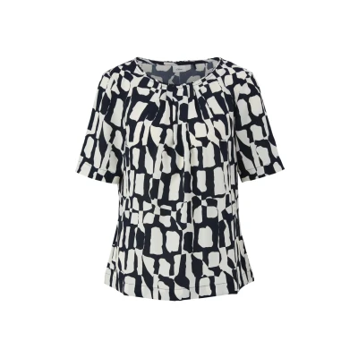 Abbildung von s.Oliver BLACK LABEL Damen 2142727 Bluse, blauweiß, 38