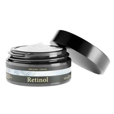 Abbildung von Retinol Creme 100ml hochdosiert + Salicylsäure Bio Aloe Vera Anti Aging Feuchtigkeitscreme, Pickel Gegen unreine Haut Gesicht Skincare Vegan Satin Naturel
