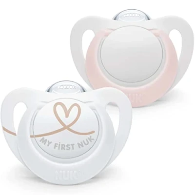 Abbildung von NUK Star Babyschnuller 06 Monate BPA freie Silikonschnuller pink 2 teilig