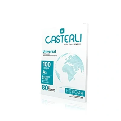 Abbildung von CASTERLI A3 Blatt, 100 weiße Format, 80 g Papier, extra weiß, Allzweckpapier für g/m² (A3, Blatt)