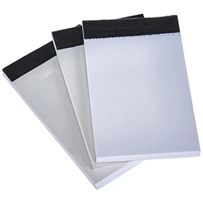 Abbildung von Alassio 1009 3 Ersatzblöcke im DIN A8 für Notizblocketui, Blöcke mit je 50 Blatt, Block Größe ca. 9 x 5,5 cm, blanko