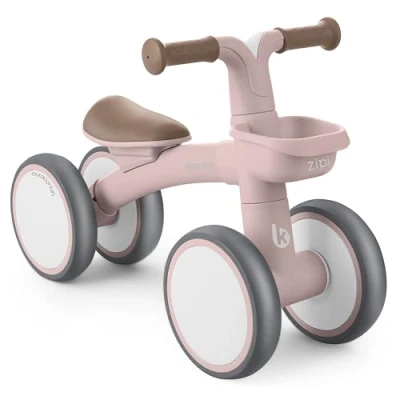 Abbildung von Kikka Boo ZIPI Fahrradohne Pedale, Von 1 bis 3 Jahren Ride on, Baby Fahrrad, Laufrad, Fahrrad mit Korb, einstellbar, Kinderspielzeug, Geschenk, Rosa