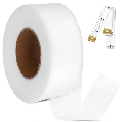 Abbildung von CZ Store® Klebeband zum Aufbügeln 64 M X 40 MM✮✮LEBENSLANGE GARANTIE✮✮ Selbstklebendes Saumband Reparieren von Stoff, Vorhang, Gardinen, Hosen, Kleidung, Jeans Kein Nähen erforderlich