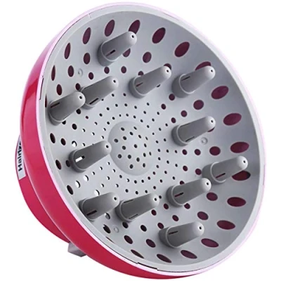 Abbildung von Hairizone Universal Haar Diffusor Anpassungsfähig für Schlag Trockner mit Düse D = 1,7&quot; 2,6&quot; lockiges oder welliges Styling, Trocken und Gain Maximales Volumen ohne Frizz, Fuchsia