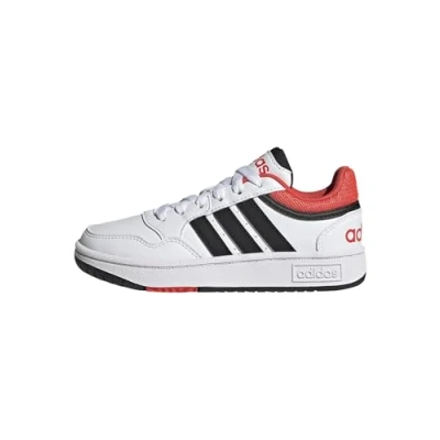 Abbildung von adidas Hoops Shoes Schuhe, Cloud White/core Black/Bright red, 35.5 EU