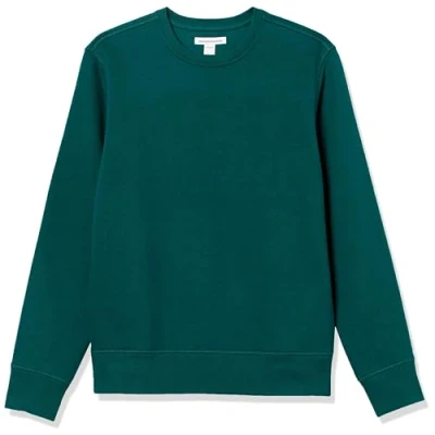 Abbildung von Amazon Essentials Herren Fleece Sweatshirt mit Rundhalsausschnitt (erhältlich in Big &amp; Tall), Tannengrün, XL