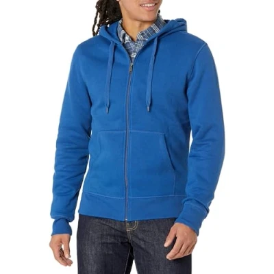 Abbildung von Amazon Essentials Herren Fleece Kapuzenpulli mit durchgehendem Reißverschluss (erhältlich in den Größen Big &amp; Tall), Blau, M