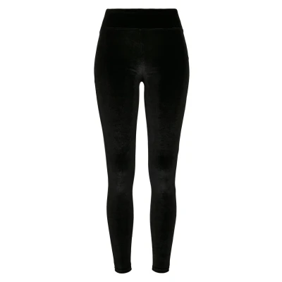 Abbildung von Urban Classics Ladies HIGH Waist Velvet Leggings Hosen, Damen, Größe: Medium, Black