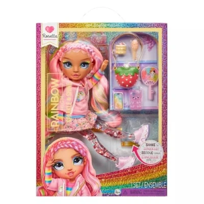 Abbildung von Rainbow High Sparkle and Shine Rosetta (Pink) 28 cm Modepuppe mit Flüssigem Glitter in den Beinen; Einfach Schütteln, um sie zum Glitzern zu Bringen; Ideal für Kinder von 4 12 Jahren
