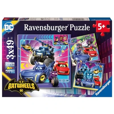 Abbildung von Ravensburger Kinderpuzzle 12001056 An alle Batwheels! 3x49 Teile Batwheels Puzzle für Kinder ab 5 Jahren