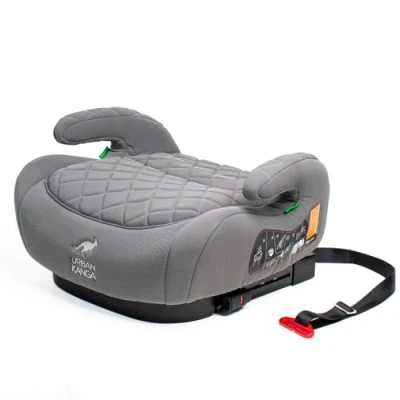 Abbildung von Urban Kanga Wombat Sitzerhöhung Auto Kinder Isofix 125 150 cm Gruppe 3 (Grau Gesteppt)