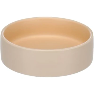 Abbildung von Flamingo Futter und Trinknapf Anca Rund Beige/Orange 200ml, Luxus in Hochwertigem Keramik, Stark Langlebig, Schönes Design