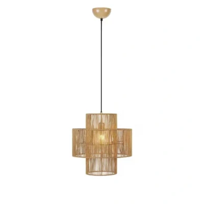 Abbildung von Hängelampe Soga, Stecker, natur, Jute, Ø 40 cm