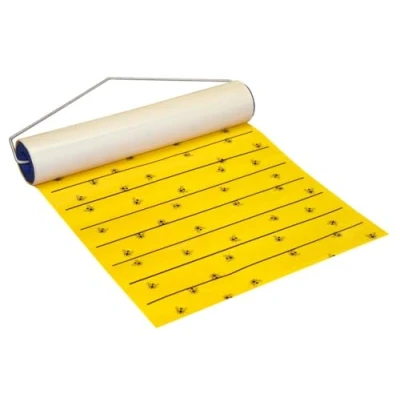 Abbildung von Kerbl Fliegenrolle Fly Master 9 m Rolle Insektenfalle mit Einer Lockwirkung durch Gelbpapier Ohne Gift Einfach und sauber anwendbar 100% wirksam