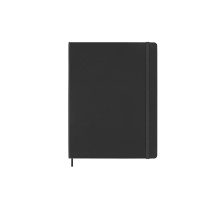 Abbildung von Moleskine Klassisches Blanko Notizbuch Hardcover mit Elastischem Verschlussband Farbe Schwarz Größe Extra Groß 19 x 25 cm 208 Seiten