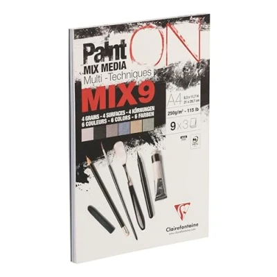 Abbildung von Bloc de dessin A4 Clairefontaine On Mix 27 Feuilles Modèle aléatoire