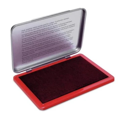 Abbildung von Imprint Handstempelkissen 9072M für den täglichen Bedarf zu Hause und im Büro 1 Stempelkissen rot, robuster Metalldeckel, wasserbasierte Tinte, Größe 11 x 7 cm, optimal Handstempel geeignet