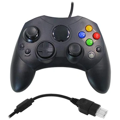 Abbildung von Eaxus® Shock Gamepad Geeignet für Xbox Classic. Ergonomischer Controller Original (2001). Nicht kompatibel mit 360 und One