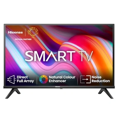 Abbildung von Hisense 40E4KT 101cm (40 Zoll) Fernseher Full HD Smart TV, Triple Tuner DVB T2 / T/C S2 S, Works with Alexa, WiFi, Game Mode, Hotel Schwarz [2023], Betriebsystem VIDAA U