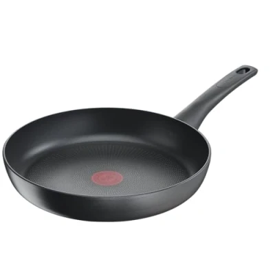 Abbildung von Tefal Ultimate On Bratpfanne Induktion 24 cm, PFOA freie Aluminiumpfanne mit hohem Rand, Antihaftversiegelung, Thermo Signal bei idealer Brattemperatur, für alle Herdarten geeignet, schwarz, G26004