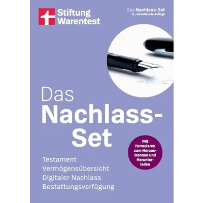 Abbildung von Das Nachlass Set: Testament, Vermögensübersicht, Digitaler Nachlass, Bestattungsverfügung