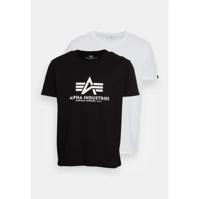 Abbildung von Alpha Industries Tshirt print, Herren, Größe: Small, Black white
