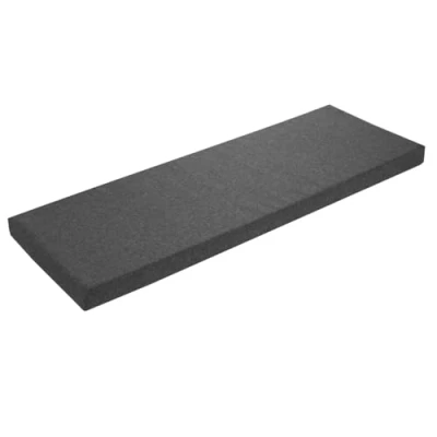 Abbildung von sleepling Bankauflage dunkelgrau 200 x 40 cm, Bankkissen, Sitzkissen für Fensterbank, Bezug waschbar, Unterseite Antirutsch, Made in EU