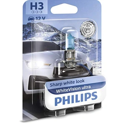 Abbildung von Philips 531128 WhiteVision ultra H3 Scheinwerferlampe, Einzelblister, Single blister