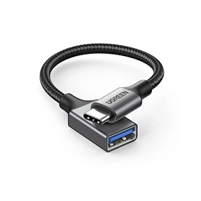 Abbildung von UGREEN Adapter USB C auf OTG Kabel kompatibel mit iPhone 16 15 Serie/iPad Pro/MacBook Pro M4/Mac Mini/Galaxy S24/S23 Serie Huawei P60 Series usw (Schwarz)
