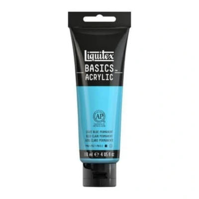 Abbildung von Liquitex Basics Acrlyfarbe, Hellblau Permanent, 118 ml (1er Pack)