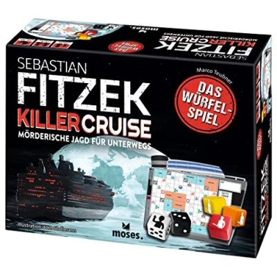 Abbildung von moses. Sebastian Fitzek Killercruise Das Würfelspiel, innovatives Escape Spiel für unterwegs, packendes Roll &amp; Write Abenteuer Einsteiger Profis ab 12 Jahren