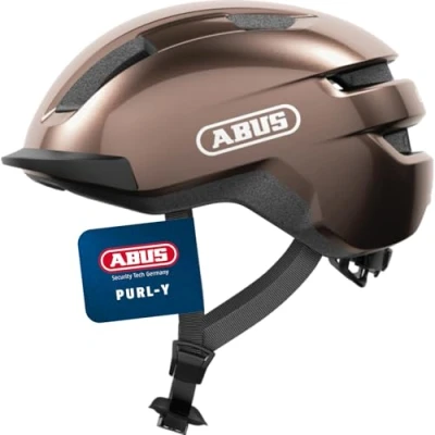 Abbildung von ABUS Fahrradhelm PURL Y geeignet für E Bike und S Pedelec stylisher NTA Schutzhelm Erwachsene Jugendliche Braun, Größe