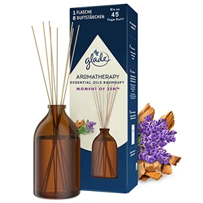 Abbildung von Glade Aromatherapy Essential Oils Raumduft, Moment of Zen, Lavendel + Sandelholz, Raumduft für ätherische Öle, 80ml