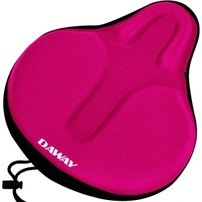Abbildung von DAWAY C6 Schaum Gel Gepolsterter Fahrradsattelbezug Extra Weicher Breit Groß Sattelbezug Für Peloton, Heimtrainer Fahrrad, MTB, Bequem Sattelpolster Damen Herren Senioren