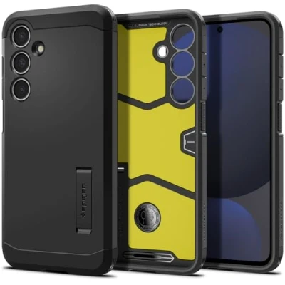 Abbildung von Spigen Tough Armor Hülle Kompatibel mit Samsung Galaxy S24 FE Schwarz