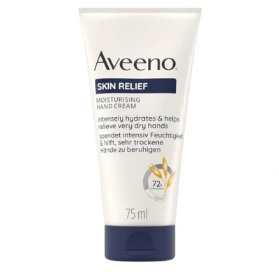 Abbildung von Aveeno Skin Relief Feuchtigkeitsspendende Handcreme (75 ml), parfümfreie für sehr trockene Hände, natürliche Hautpflege mit beruhigendem Hafer &amp; Sheabutter, vegan*