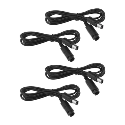 Abbildung von YINETTECH 4 Stück Joypad Verlängerungskabel 1,8 M für Spielkonsolen Controller Kompatibel mit Nintendo Gamecube Wii Gamepad