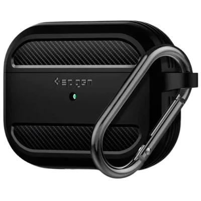 Abbildung von Spigen Rugged Armor Hülle Schwarz Airpods Pro