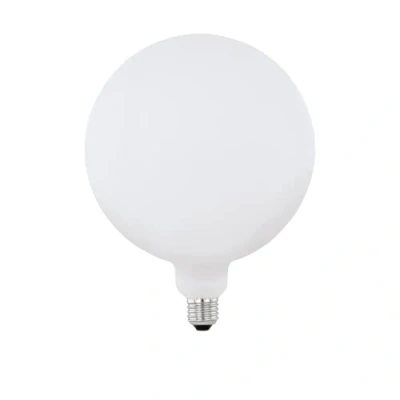 Abbildung von EGLO E27 LED Lampe dimmbar, extra große Glühbirne Globe Big Size, 4,5 Watt (entspricht 40 Watt), 470 Lumen, Leuchtmittel warmweiß, 2700 K, Glühlampe opal weiß, G200, Ø 20 cm