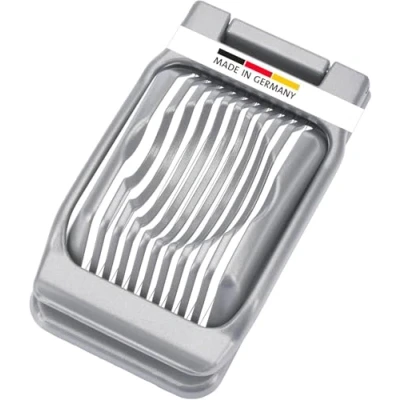 Abbildung von Westmark Eierteiler für runde und ovale Scheiben, einzeln gespannte Schneiddrähte aus Edelstahl, Aluminium/Rostfreier Duplex, Grau, 10202260