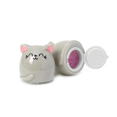 Abbildung von Legami Lipgloss mit Vanillegeschmack, für Mädchen, transparenter rosa Glanz, 3,5 x 3,8 cm, Motiv: Kitty