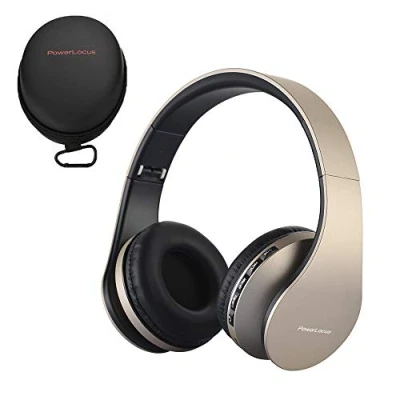 Abbildung von PowerLocus P1 Bluetooth Kopfhörer Kabellos, Wireless 5.0 Over Ear, Ear mit mikrofon, Verbesserte Stereo Bass Sound, Faltbare für iPhone,Android,PC,iPad,TV