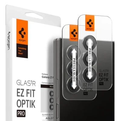 Abbildung von Spigen Glas.tR EZ Fit Optik Pro Kameraschutz kompatibel mit Samsung Galaxy Z Fold 6, 2 Stück, Schwarz, Individuelle Objektive, Anti Kratzer, 9H Härte Folie