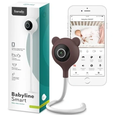 Abbildung von LIONELO Babyline Smart elektronisches Babyphone,Baby Camera Wi Fi,Mobile Applikation,Bewegungs Geräuscherkennung,Sichtbarkeit im Dunkeln,Temperatursensor, Innenbereich 5,3 x 3,3 28,5