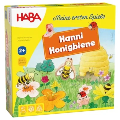 Abbildung von HABA 301838 Meine ersten Spiele Hanni Honigbiene, kooperatives Farbwürfelspiel für 1 4 Spieler ab 2 Jahren, zum Farbenlernen