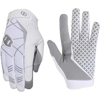 Abbildung von Seibertron Pro 3.0 Elite Ultra Stick Sports Receiver/Empfänger Handschuhe American Football Gloves Jugend und Erwachsener White S