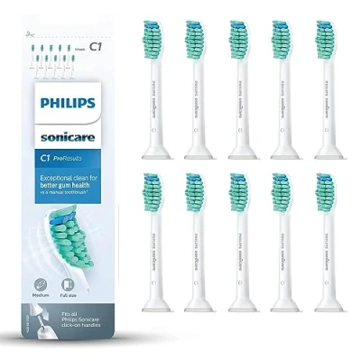 Abbildung von Philips Sonicare C1 ProResults Bürstenköpfe für elektrische Schallzahnbürsten, 10 Stück (Modell HX6010/32)
