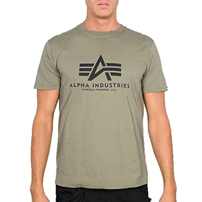 Abbildung von Alpha Industries Herren Basic T Shirt, Olive, X Large