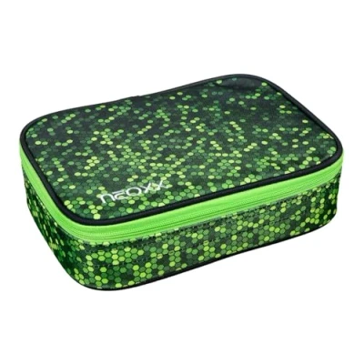Abbildung von neoxx Schlamperbox Dunk Pixel in My Mind aus recycelten PET Flaschen Platz für EIN Geodreieck Stifte Flap mit 26 Stifteschlaufen ca. 23,5 x 17 6,5 cm Jungen und Mädchen